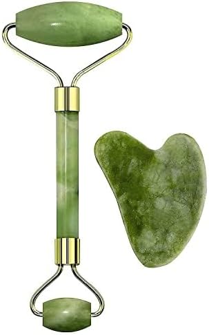 Rose Quartz Gua Sha + Jade Roller Set