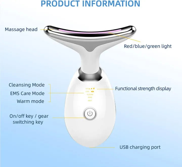 LED Face & Neck Anti-Aging Massager